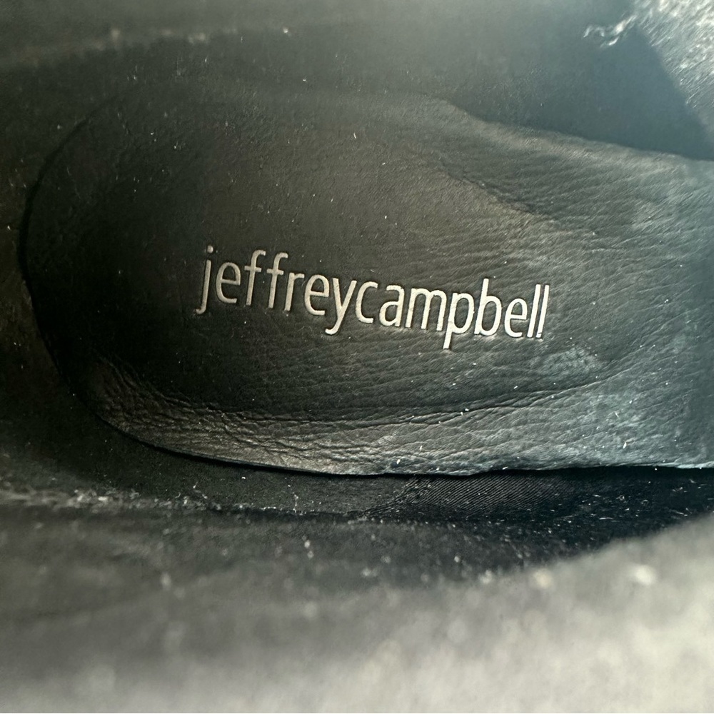 Jeffreycambell plaid black gray white fabric with pointed toe and blockheel - Picture 5 of 10